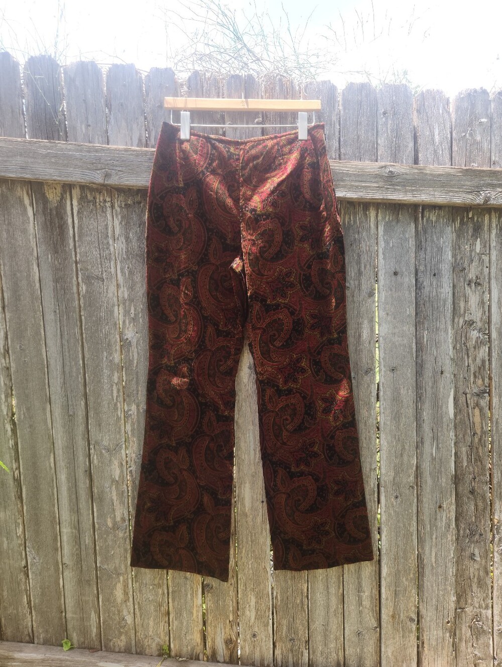 Vintage Harold's Velvet Paisley Flared Trousers